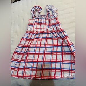 Toddler Girl’s Dress Dip Brand Size 4T Blue and Red Check